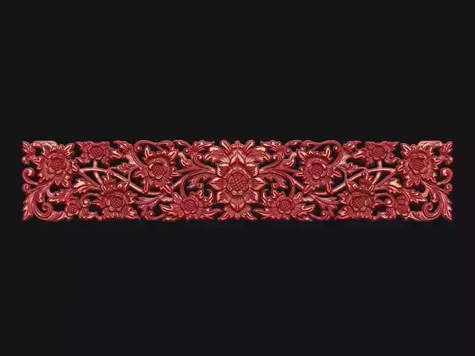 cnc laser artcam decor milling wild flower organic bend tree 