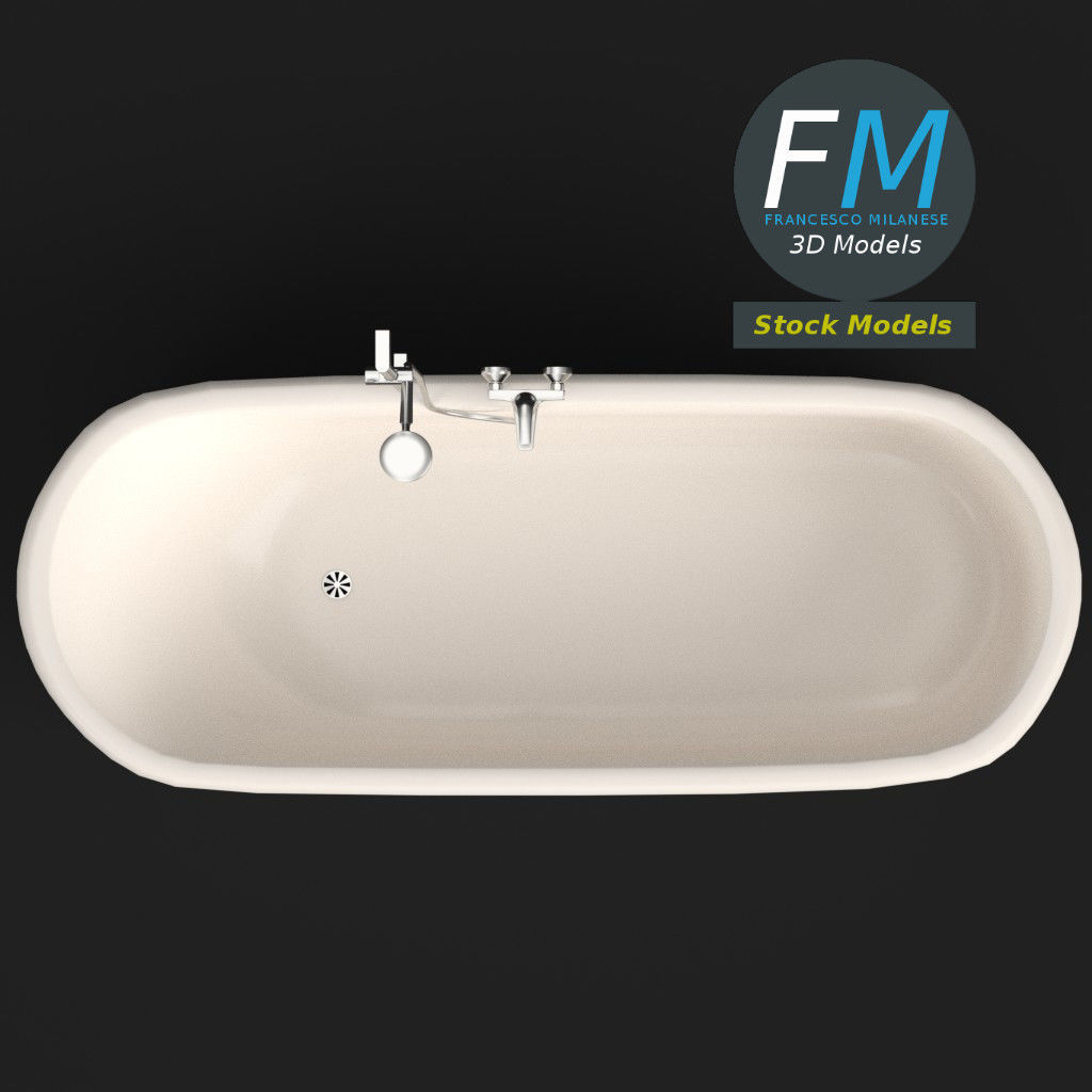 Bathtub 2 3D model_6