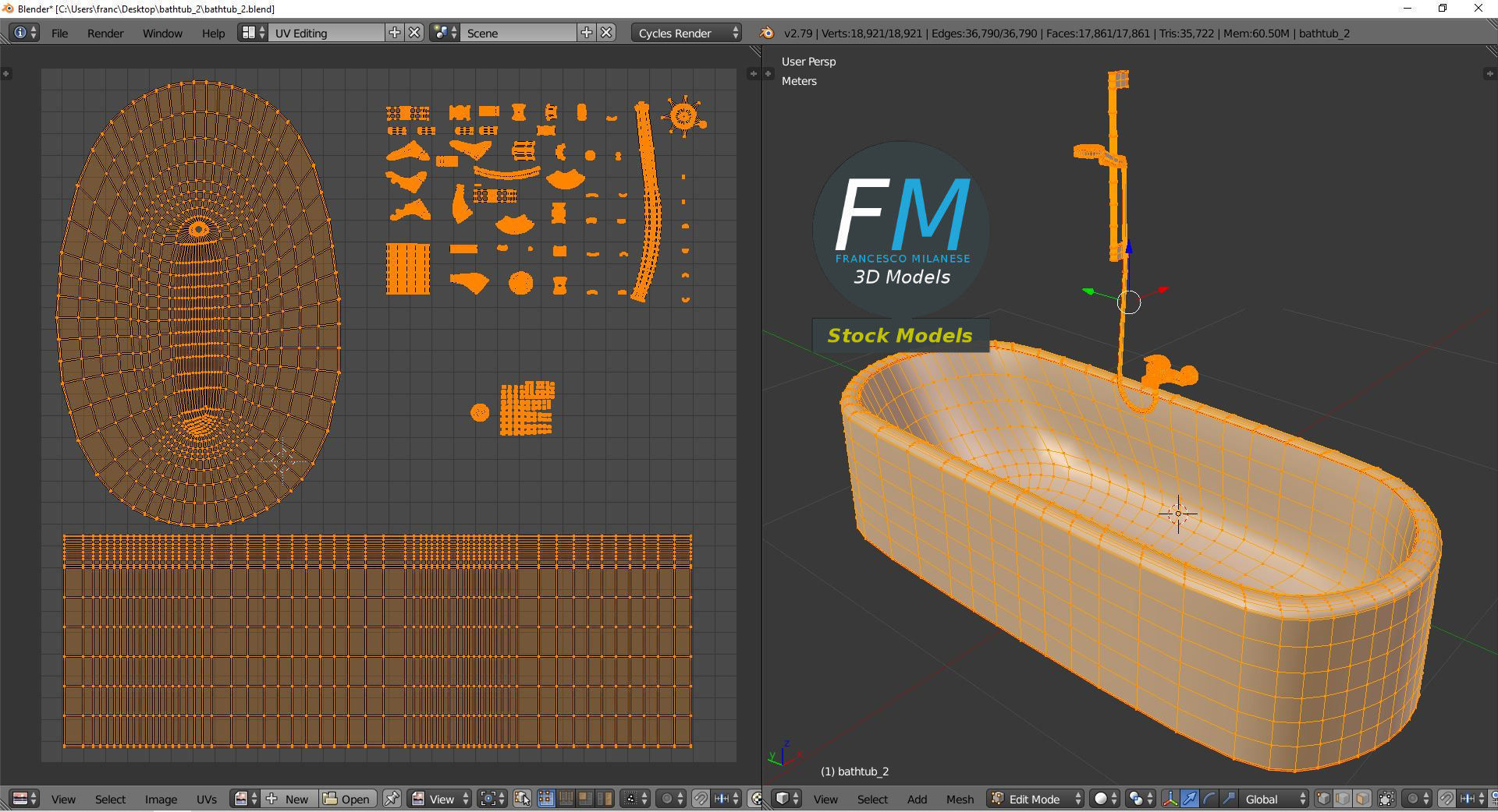 Bathtub 2 3D model_10