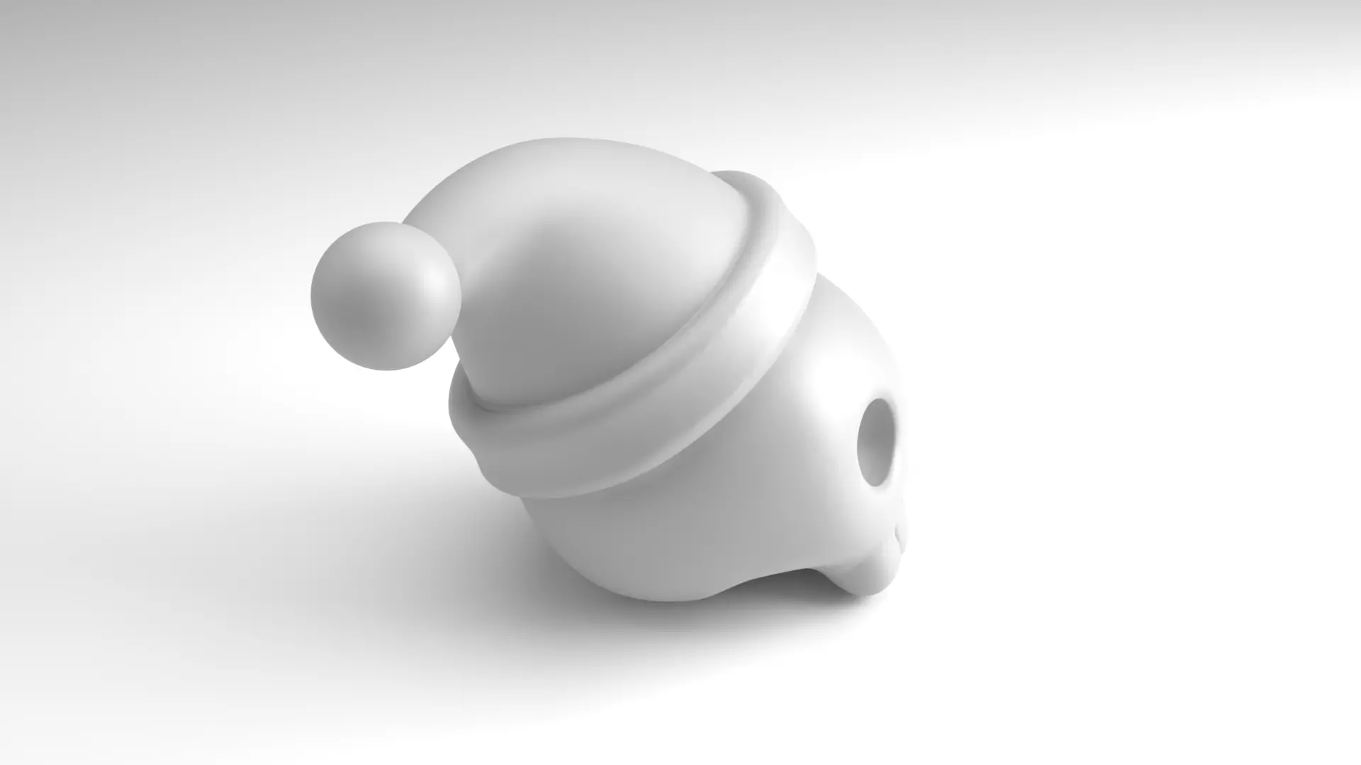 Christmas skull Figure 3D Printable Model 3D print model_2