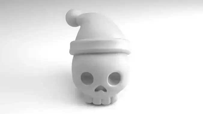 Christmas skull Figure 3D Printable Model 3D print model Christmas skull Figure 3D Printable Model 3D print model