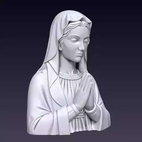 Virgin Mary Bust 3D Model