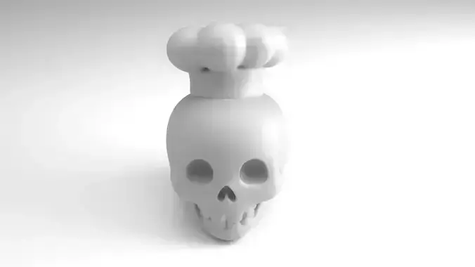 Chefs skull Figure  3D Printable Model