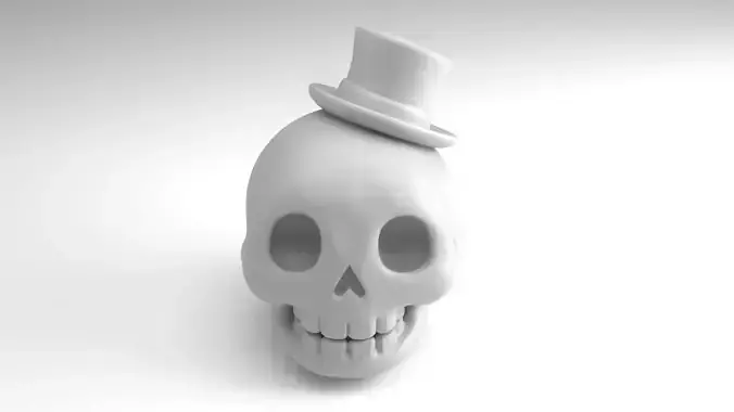 Gentleman skull Figure  3D Printable Model