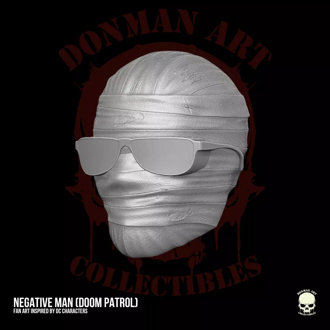 Negative Man DC Fan Art STL Files For Action Figures 3D print model_5