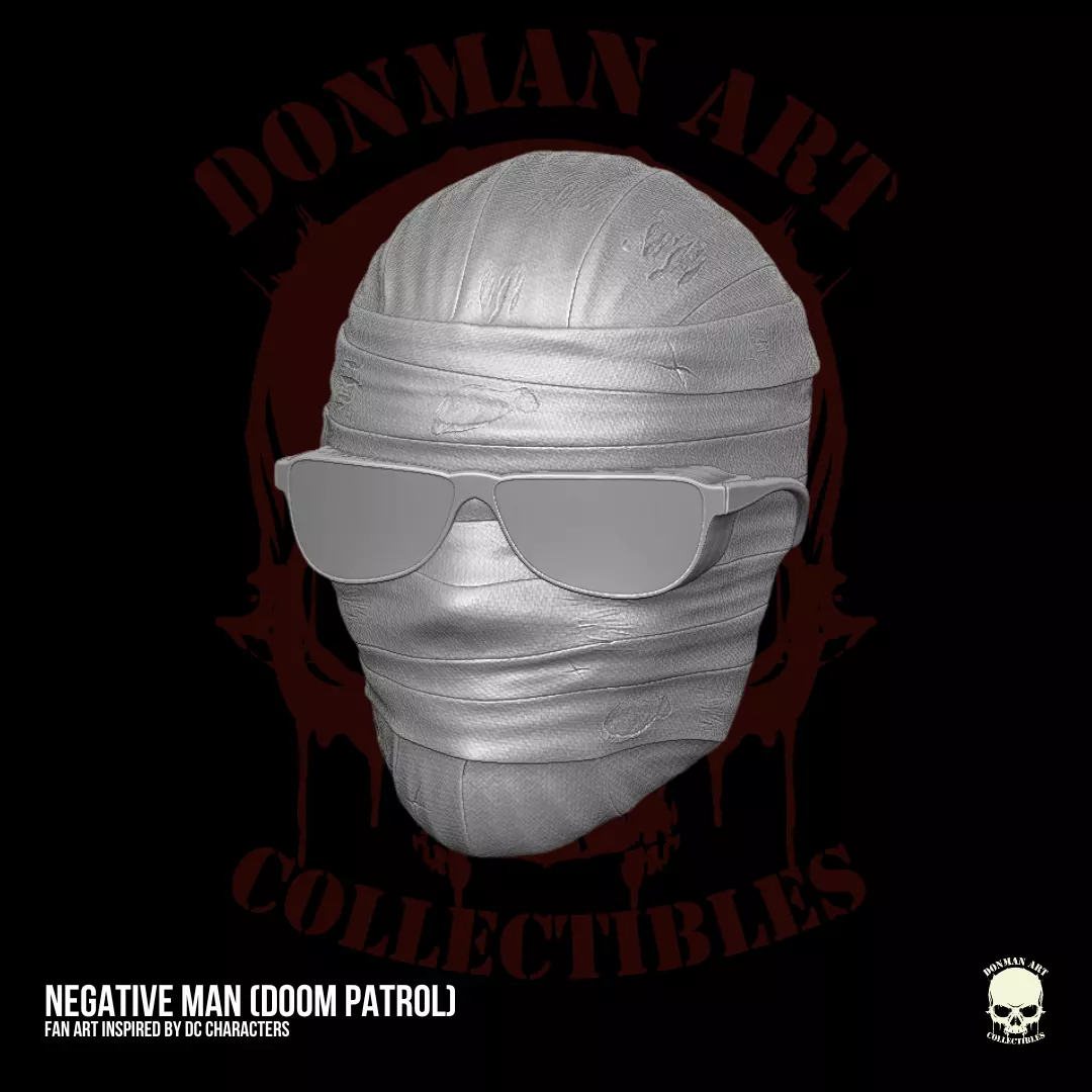 Negative Man DC Fan Art STL Files For Action Figures 3D print model_1