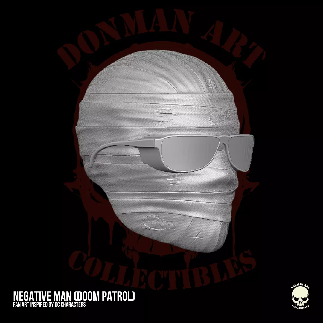 Negative Man DC Fan Art STL Files For Action Figures 3D print model_16