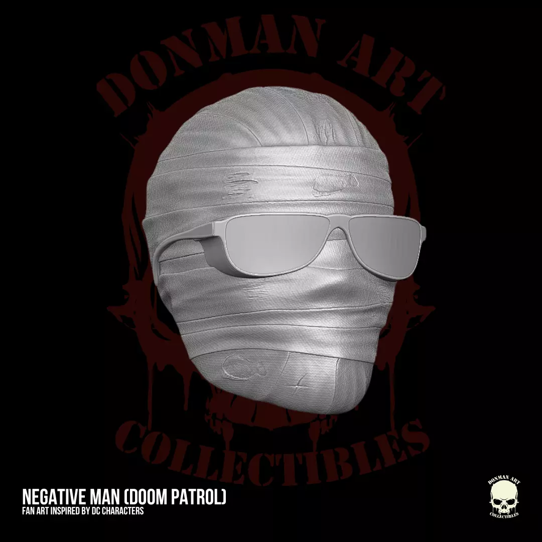 Negative Man DC Fan Art STL Files For Action Figures 3D print model_8