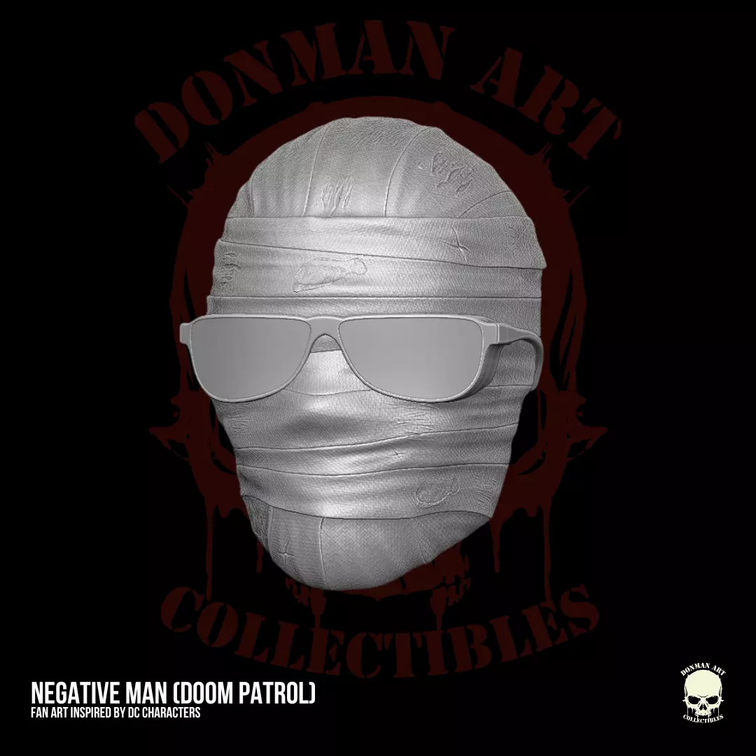 Negative Man DC Fan Art STL Files For Action Figures 3D print model_4