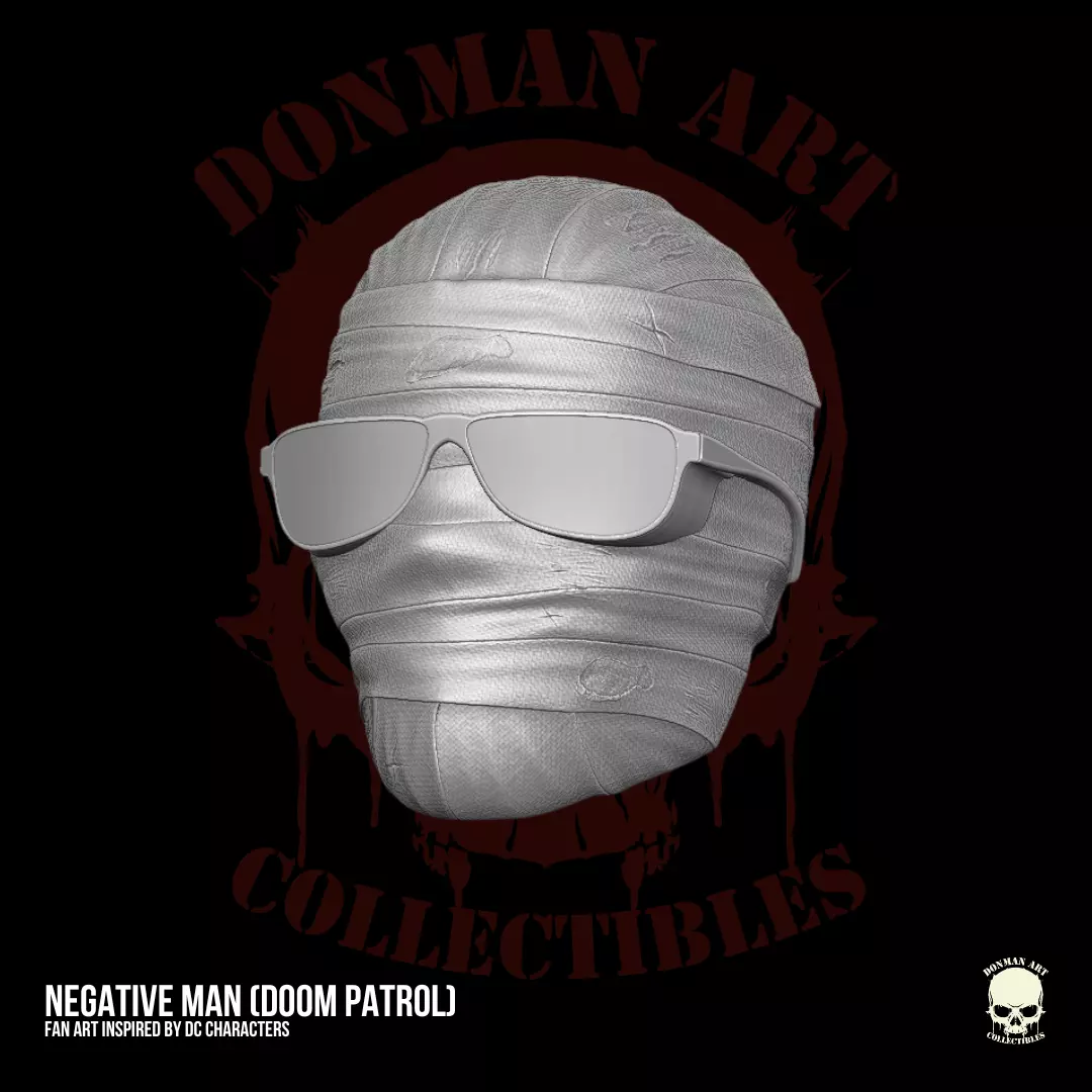 Negative Man DC Fan Art STL Files For Action Figures 3D print model_18