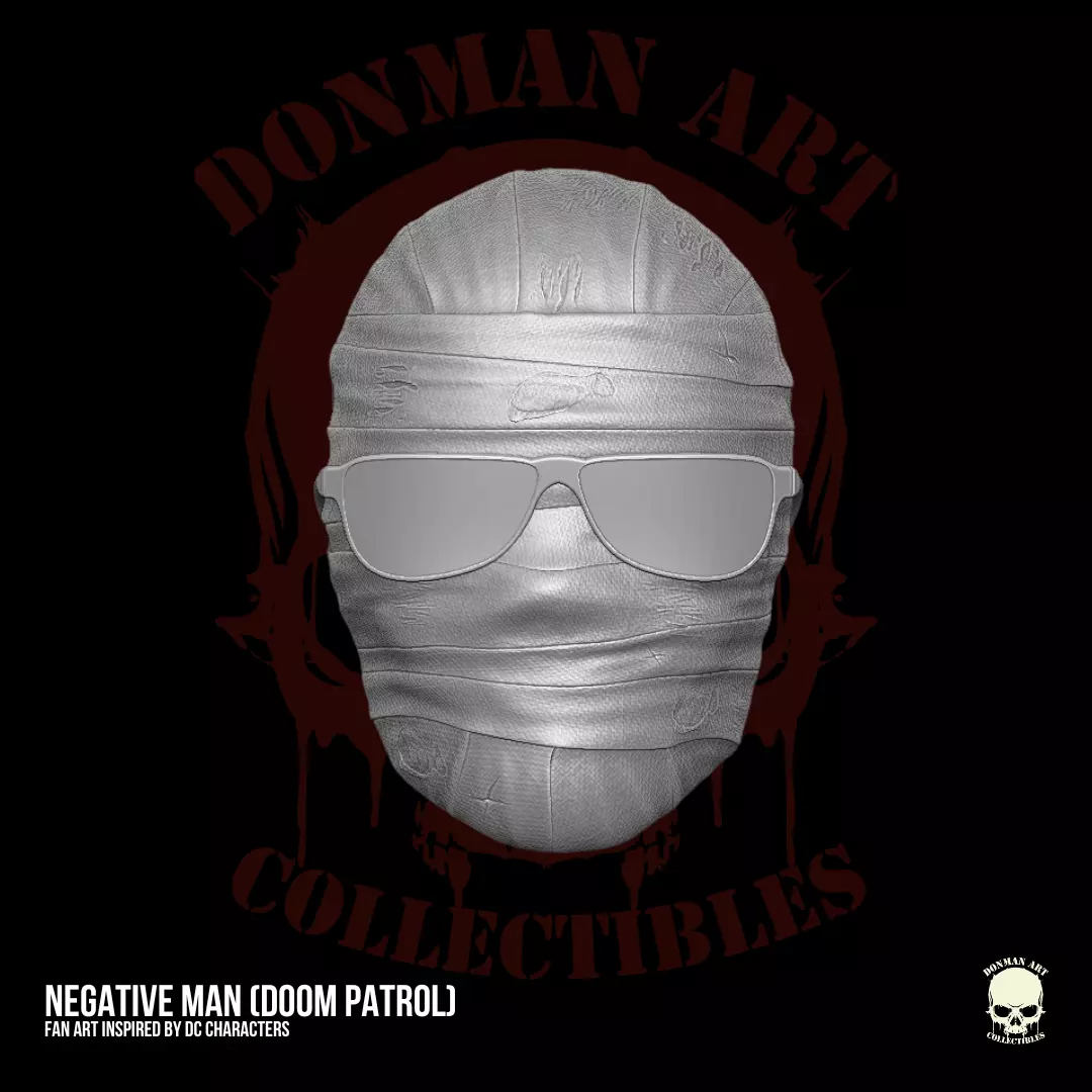 Negative Man DC Fan Art STL Files For Action Figures 3D print model_11