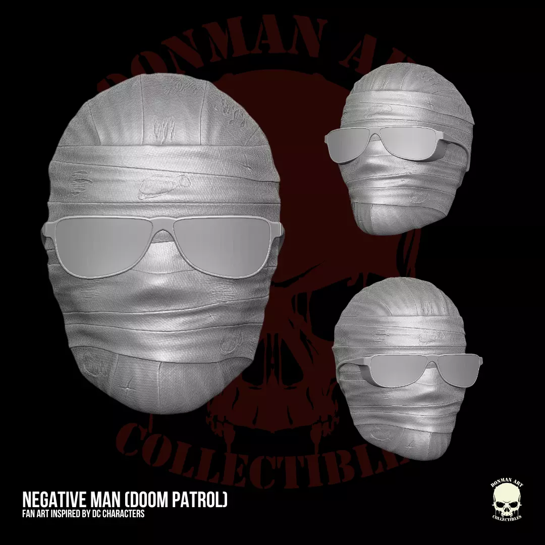 Negative Man DC Fan Art STL Files For Action Figures 3D print model_2
