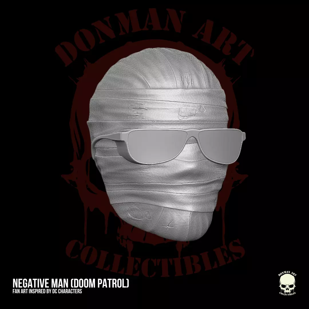 Negative Man DC Fan Art STL Files For Action Figures 3D print model_15