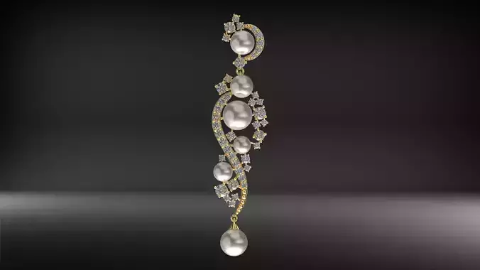 Elegant Pearl and Diamond Earring Design