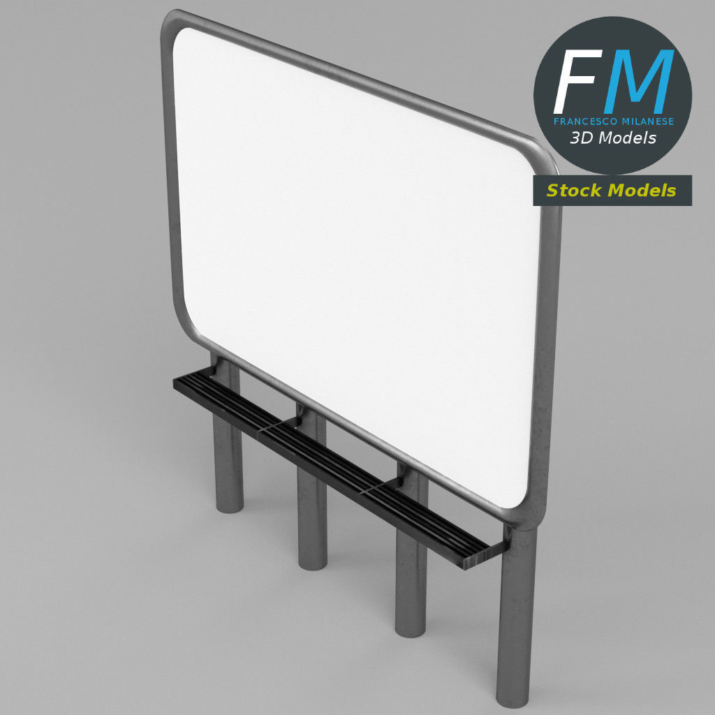 Billboard empty 3D model_2