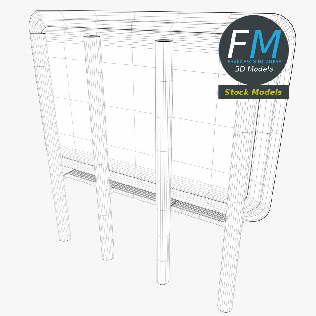 Billboard empty 3D model_8