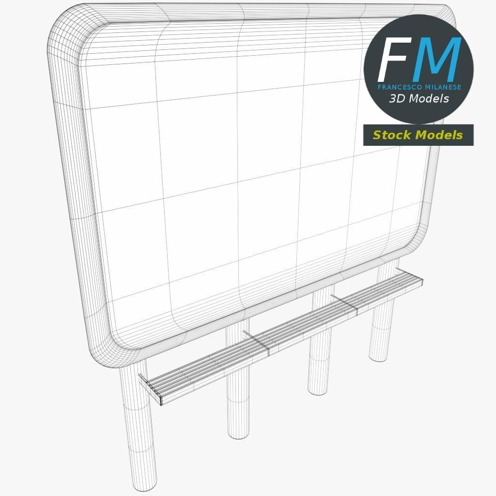 Billboard empty 3D model_7