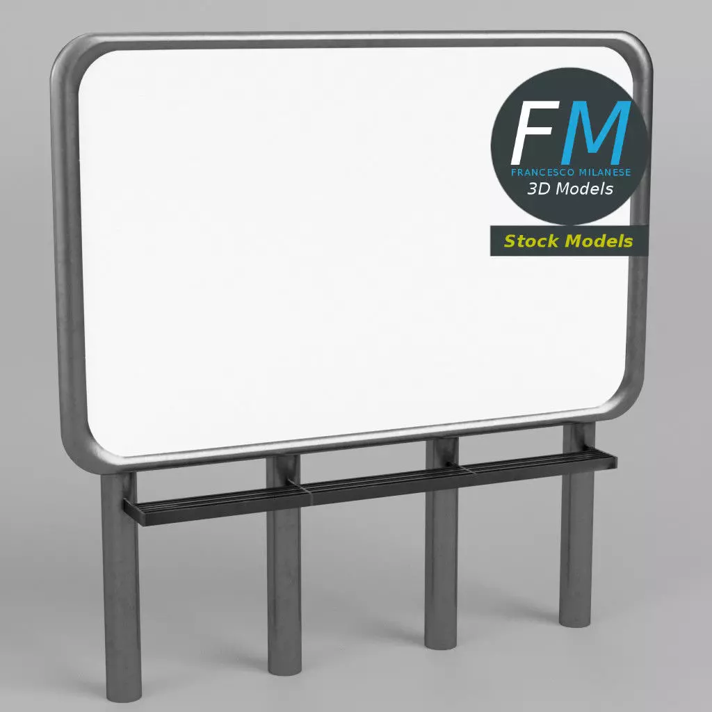 Billboard empty 3D model_0