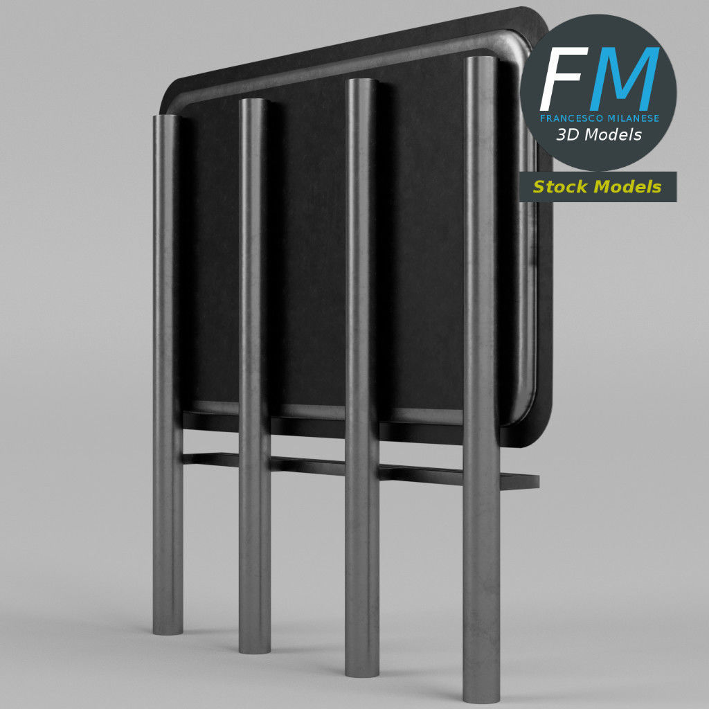 Billboard empty 3D model_4