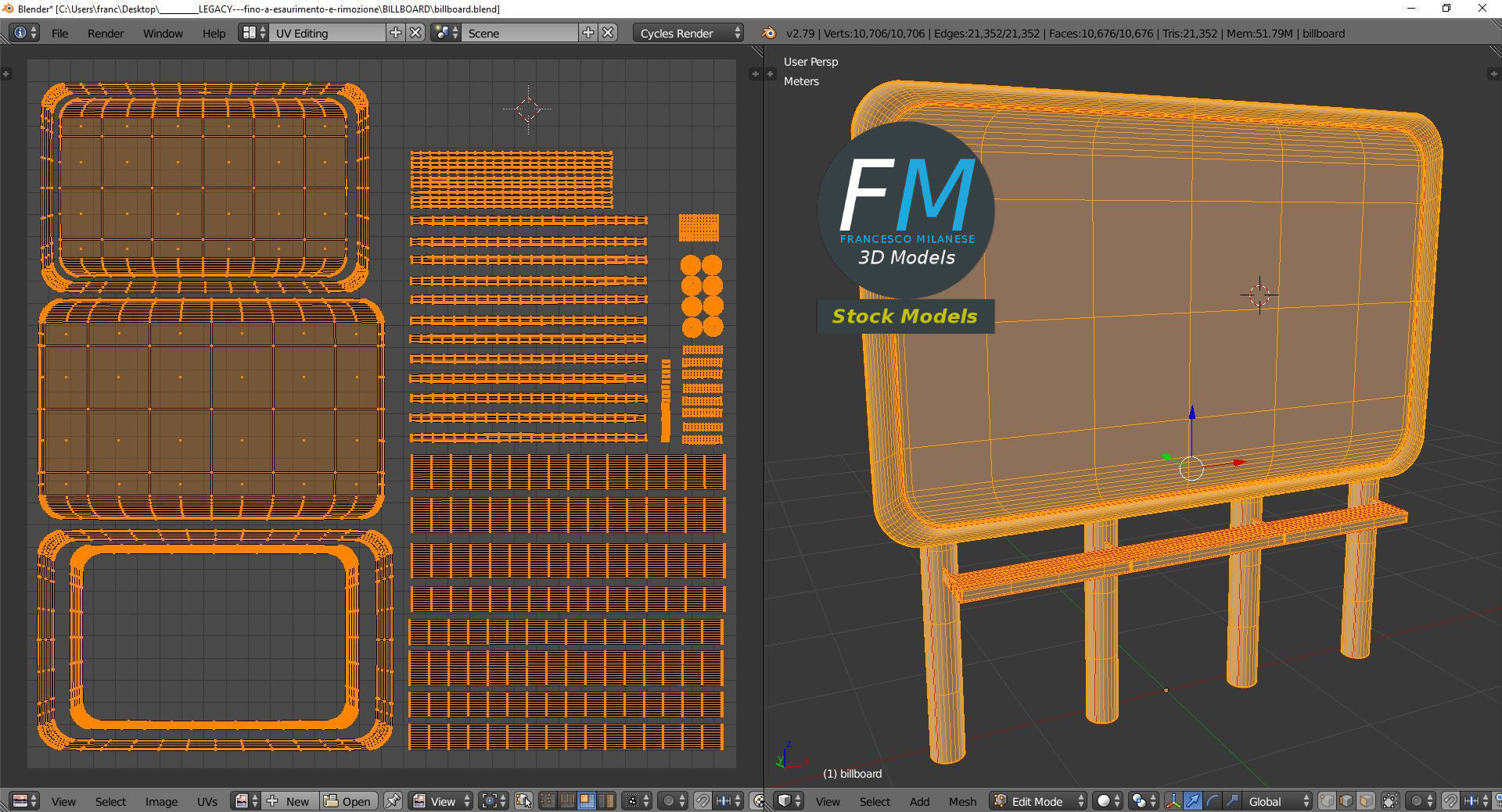 Billboard empty 3D model_10
