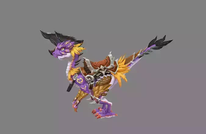 Mount - Dino Type 17 Low-poly 3D model