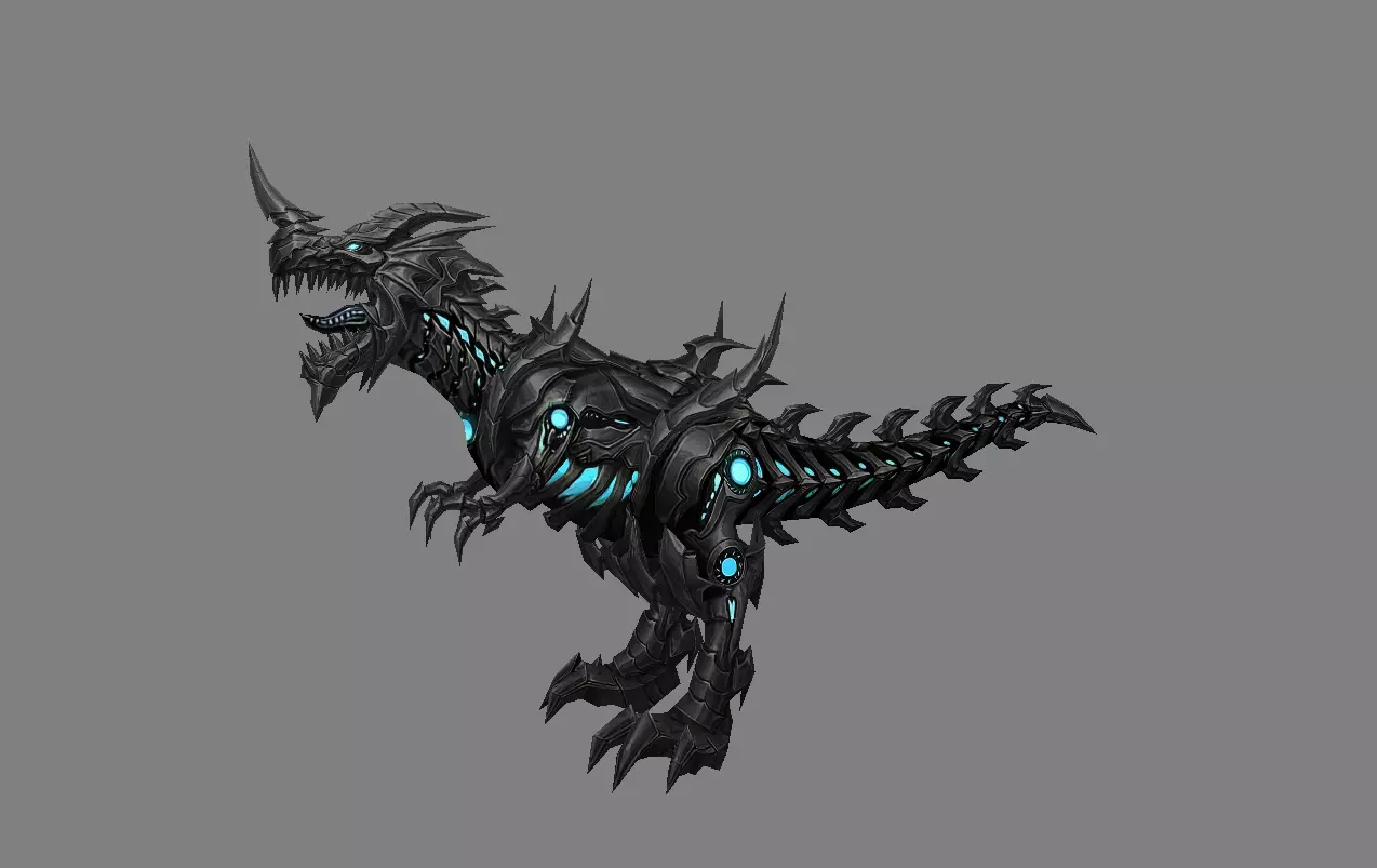 Mount - Dino Type 14 Low-poly 3D model_0