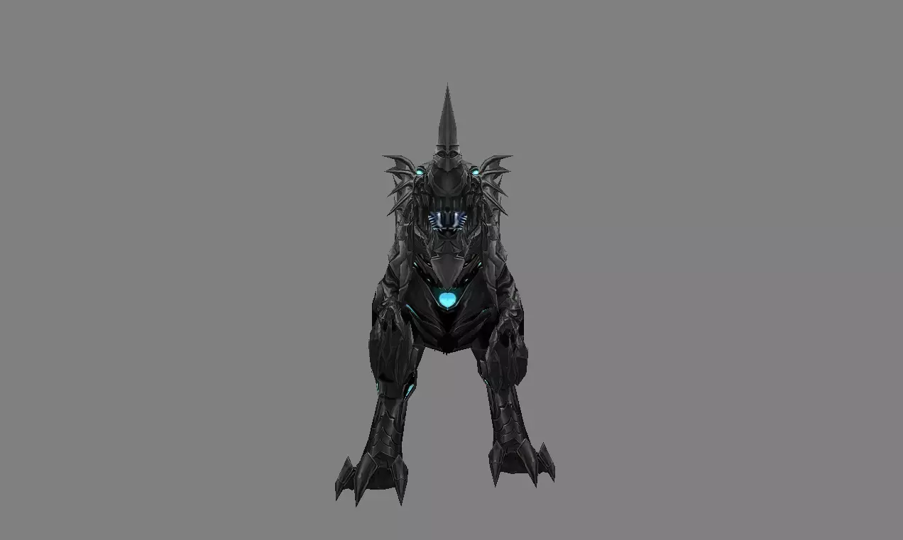 Mount - Dino Type 14 Low-poly 3D model_3