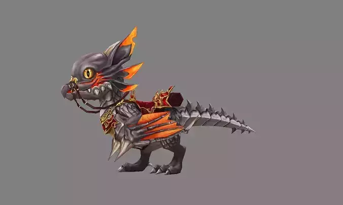 Mount - Dino Type 03 Low-poly 3D model