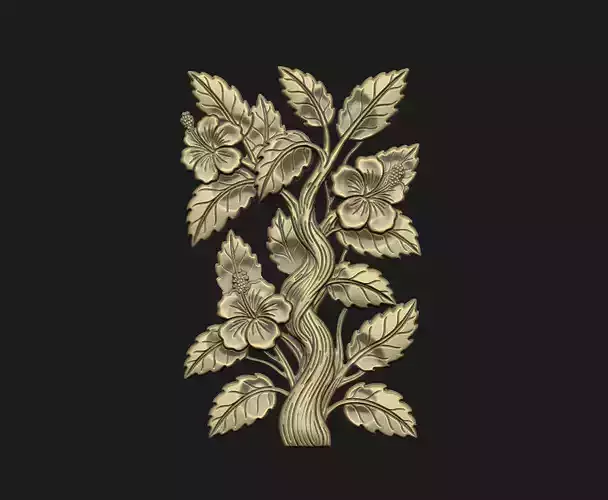 cnc trunk artcam decor milling wild tree soft bend root plant