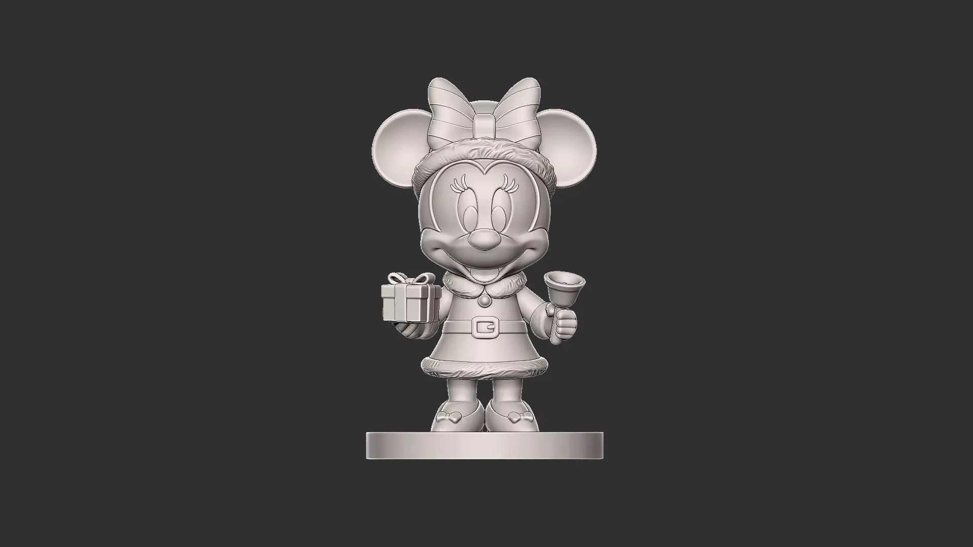 Mini Geek Minnie Mouse Christmas Chibi 3D print model_1