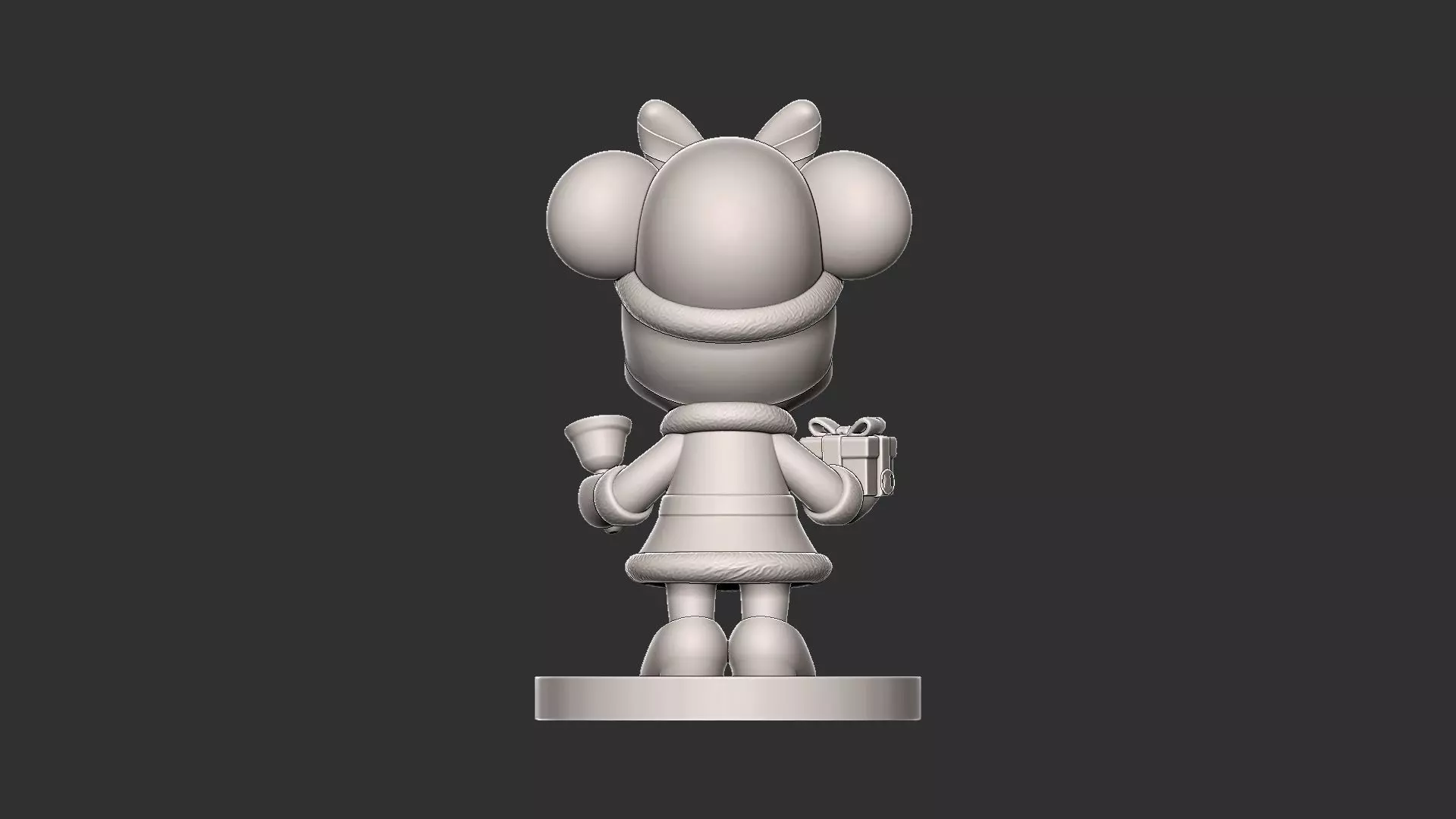 Mini Geek Minnie Mouse Christmas Chibi 3D print model_3
