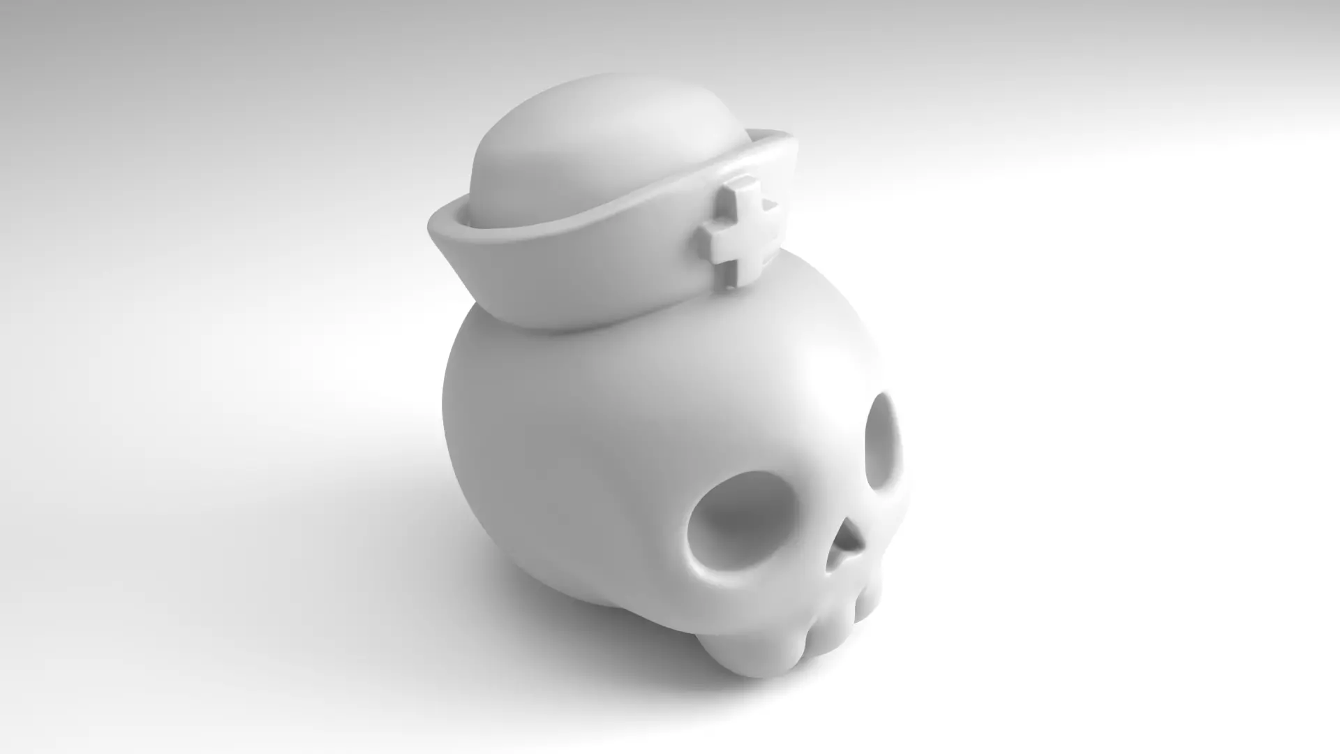 Nurse Skull Figure  3D Printable Model 3D print model_2
