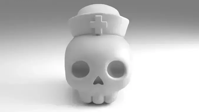 Nurse Skull Figure  3D Printable Model