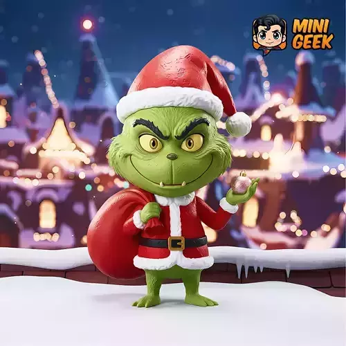 Mini Geek The Grinch Christmas Chibi Free 3D print model Mini Geek The Grinch Christmas Chibi Free 3D print model