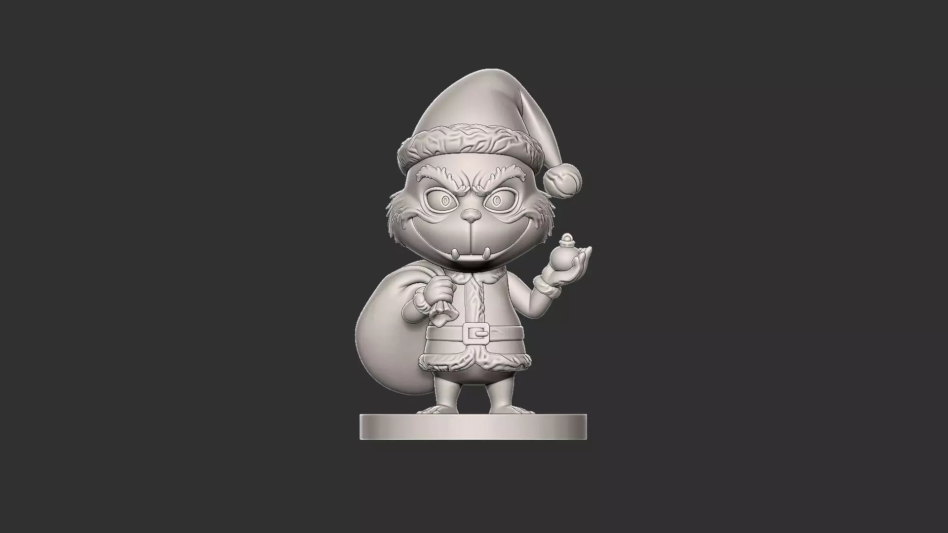 Mini Geek The Grinch Christmas Chibi Free 3D print model_1