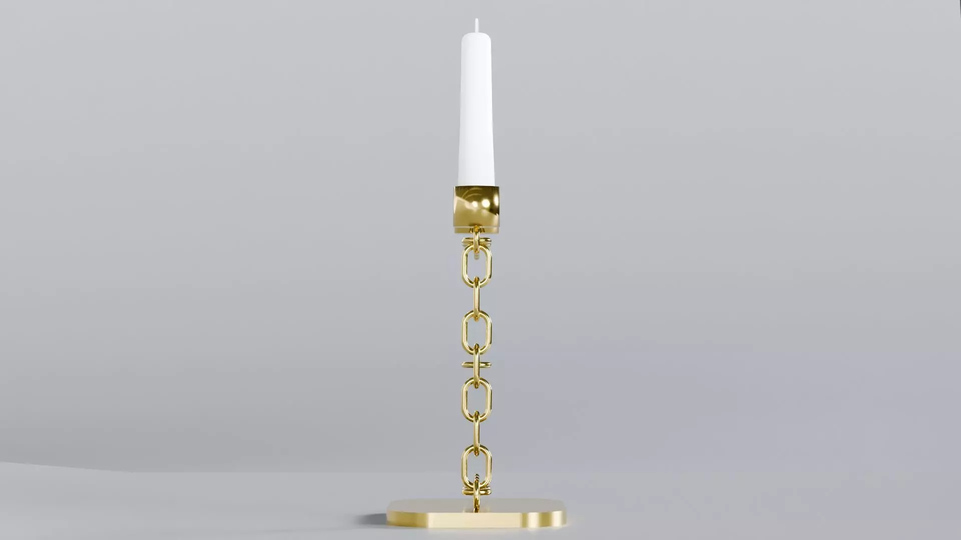 Alphabet E Gold Chain Candleholder 3D Model True 4K PBR Render Low-poly 3D model_3