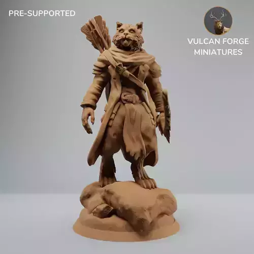 Tabaxi Ranger Tabaxi with bow and arrows 