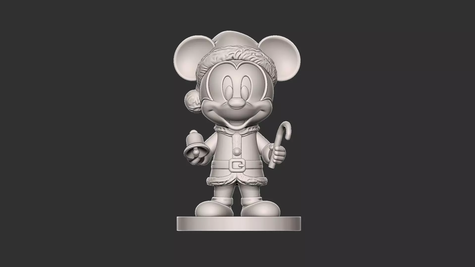 Mini Geek Mickey Mouse Christmas Chibi 3D print model_1