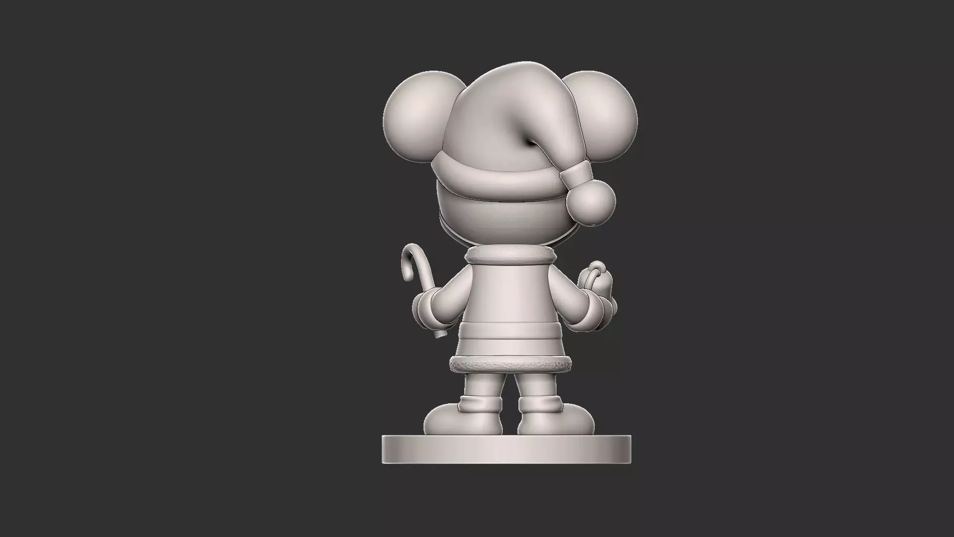 Mini Geek Mickey Mouse Christmas Chibi 3D print model_3