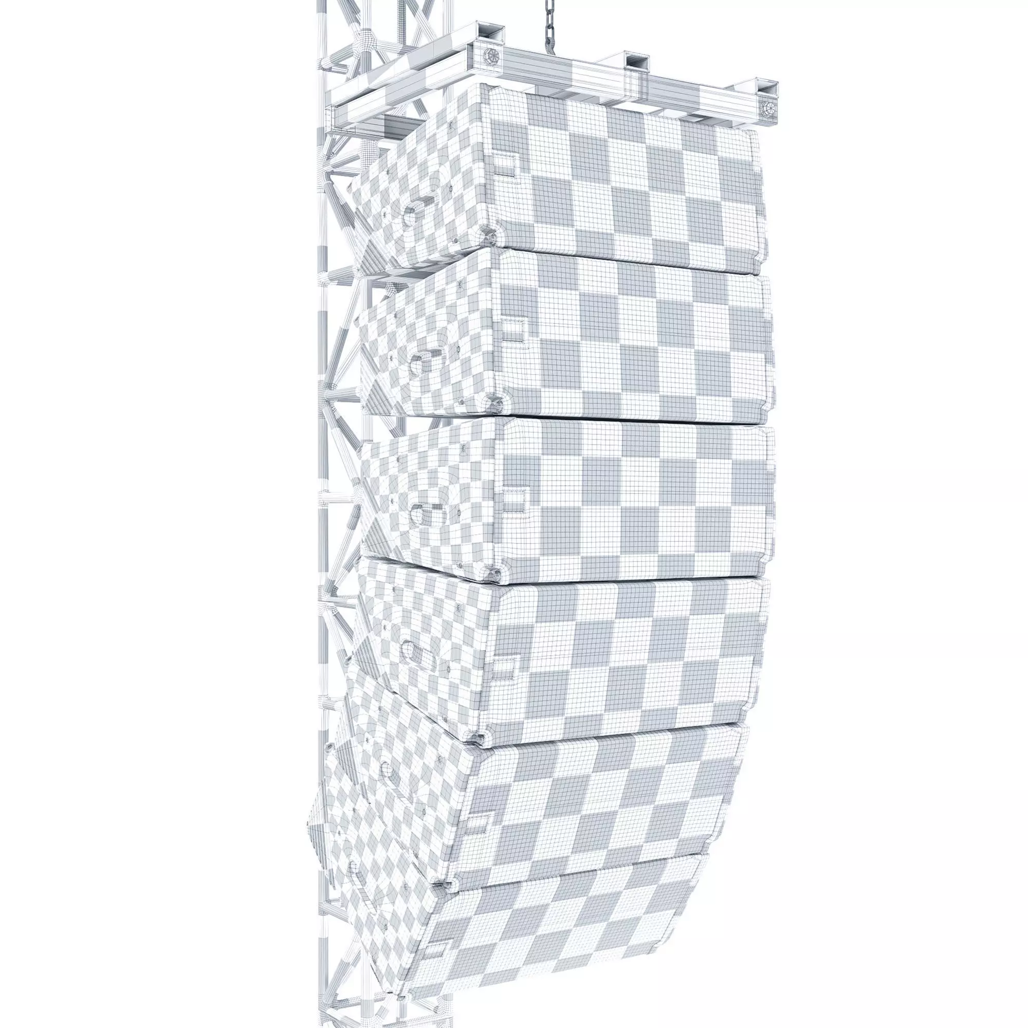 JBL Line Array Loudspeaker System 3D model_5