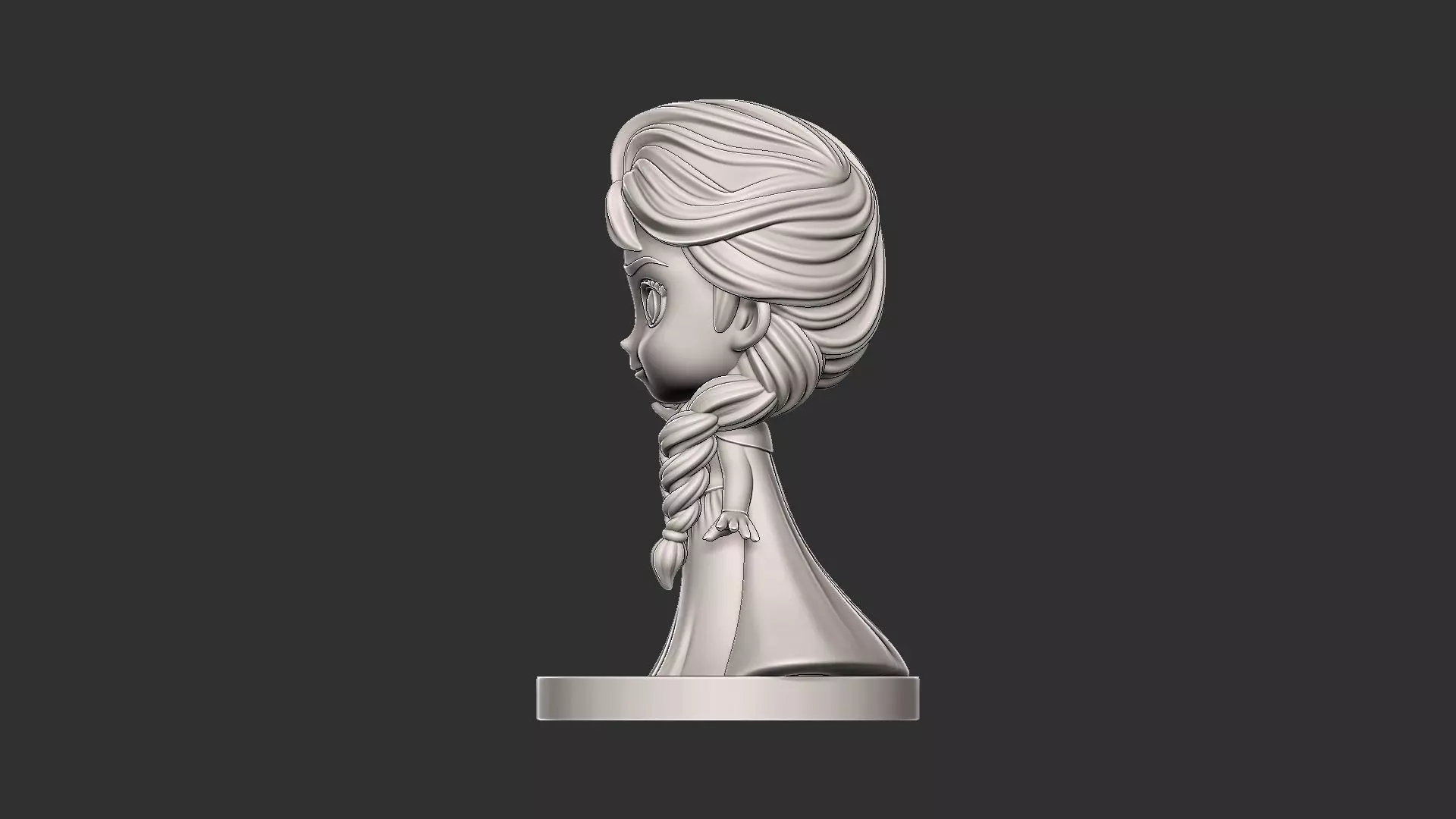 Mini Geek Elsa Chibi 3D print model_2