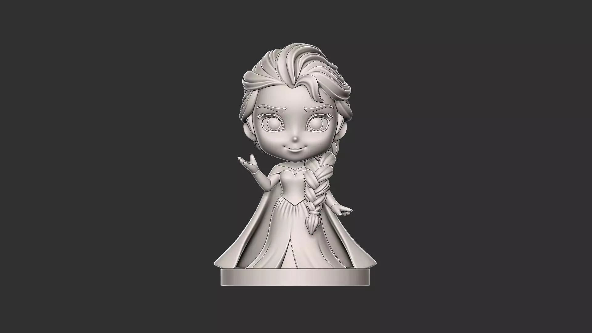 Mini Geek Elsa Chibi 3D print model_1