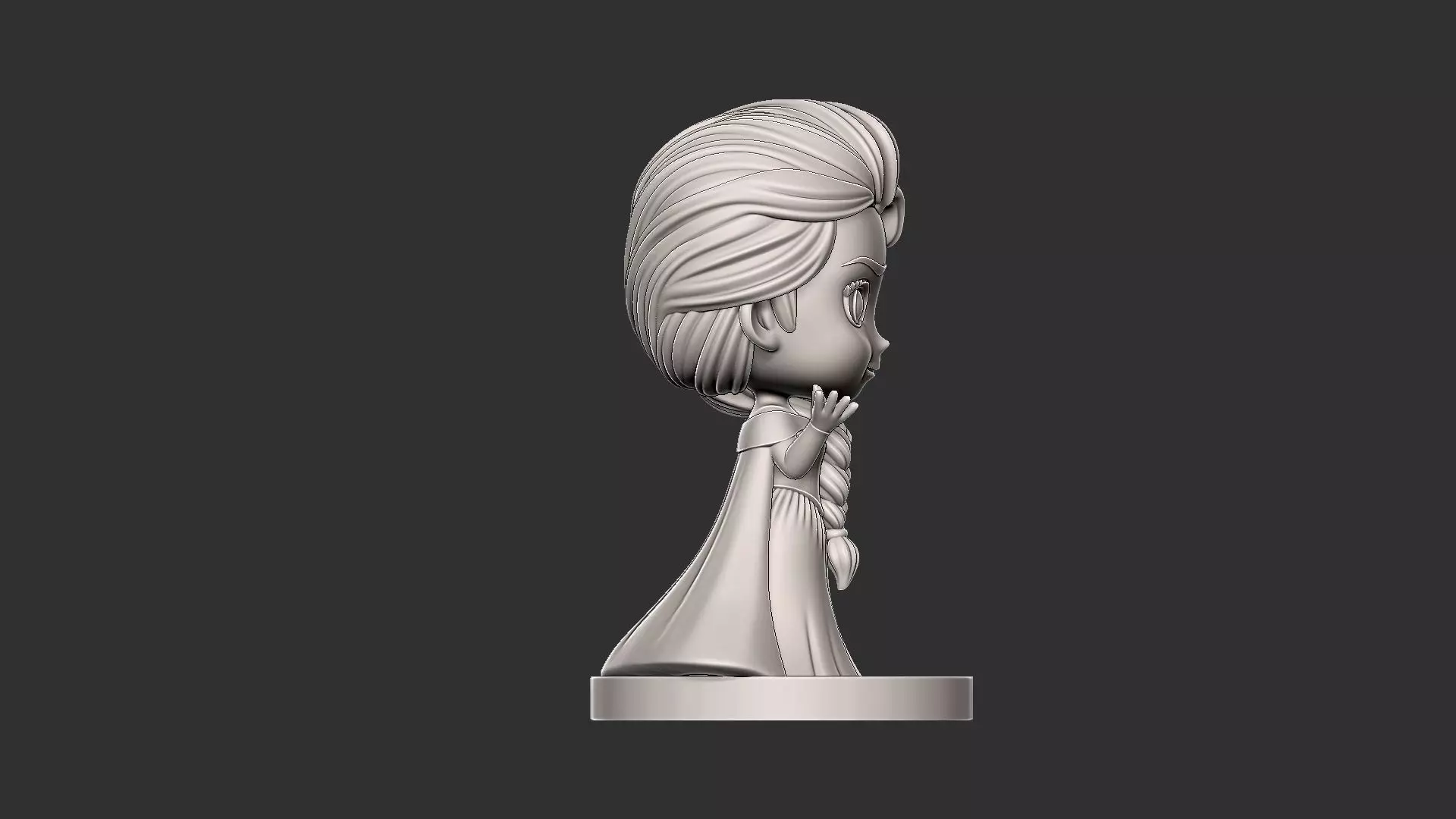 Mini Geek Elsa Chibi 3D print model_4