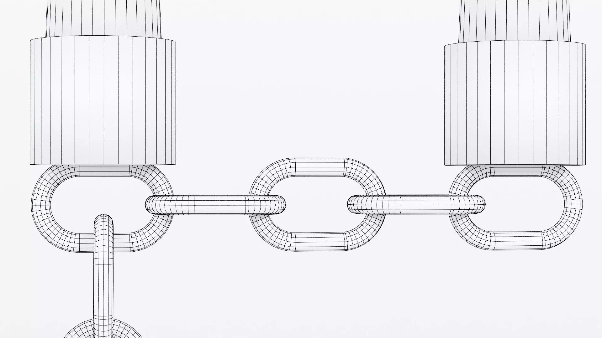 Alphabet E Silver Chain Candleholder 3D Model True 4K PBR Render Low-poly 3D model_11