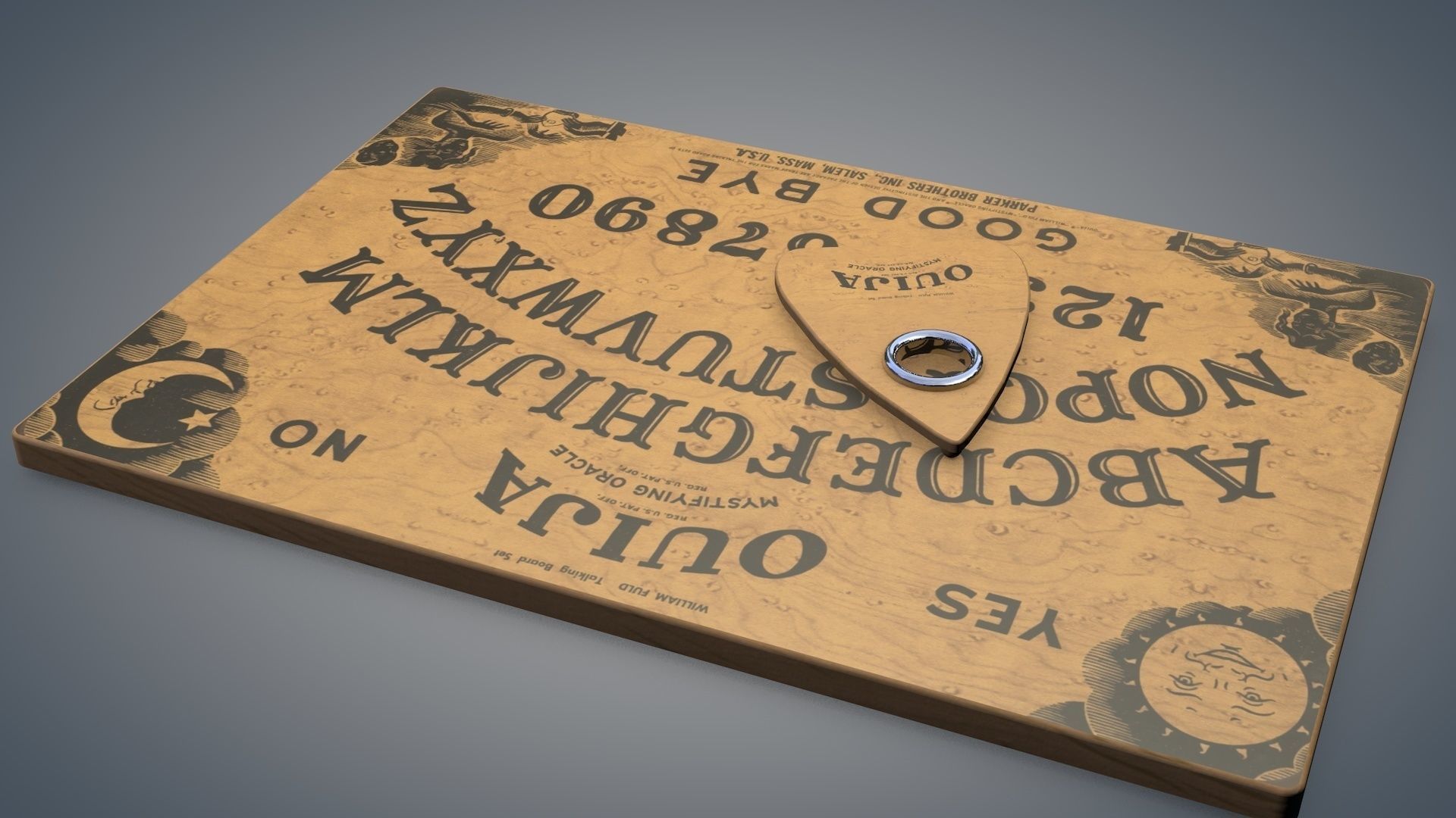 Ouija Board 3D model_4