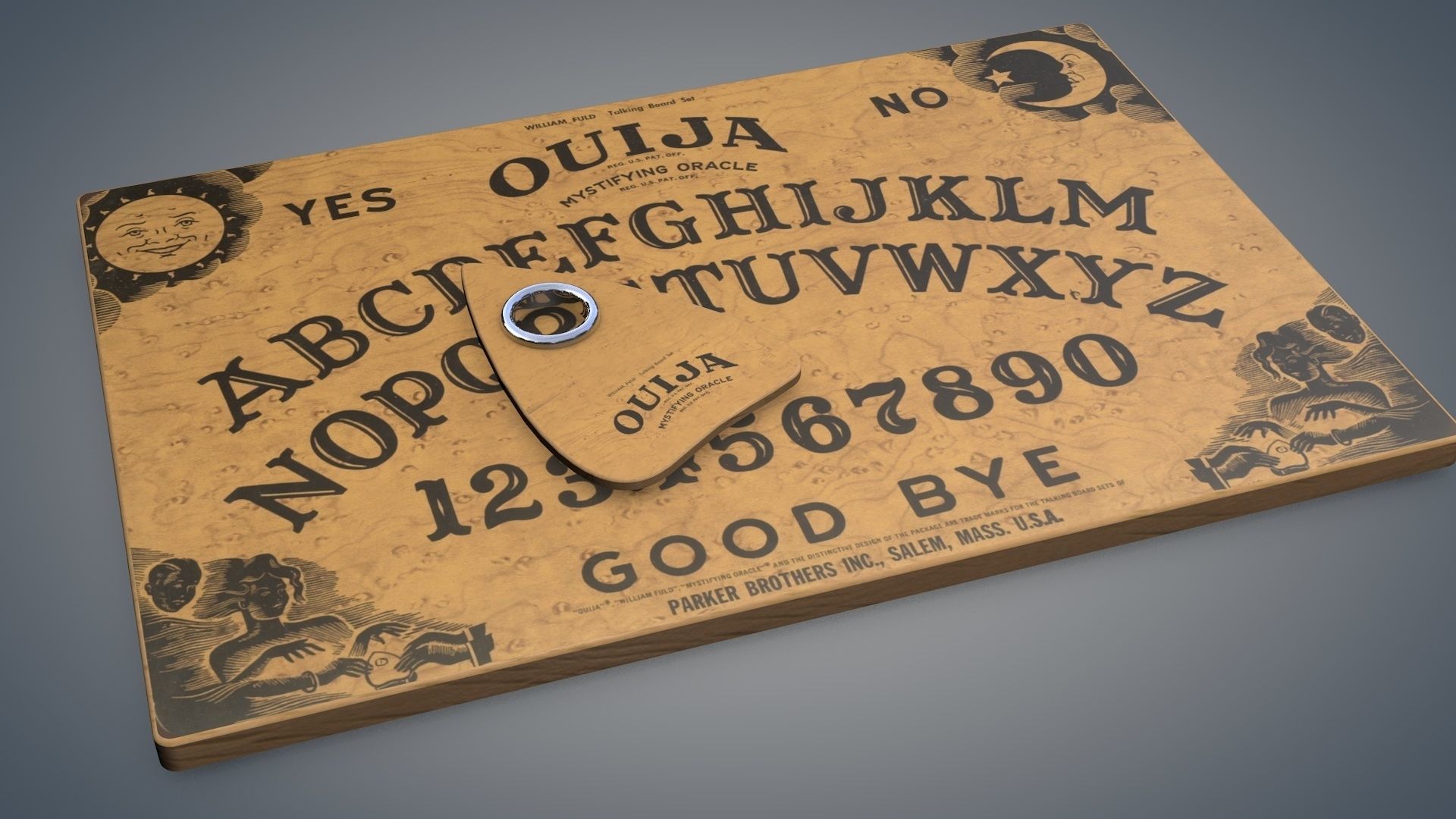 Ouija Board 3D model_2