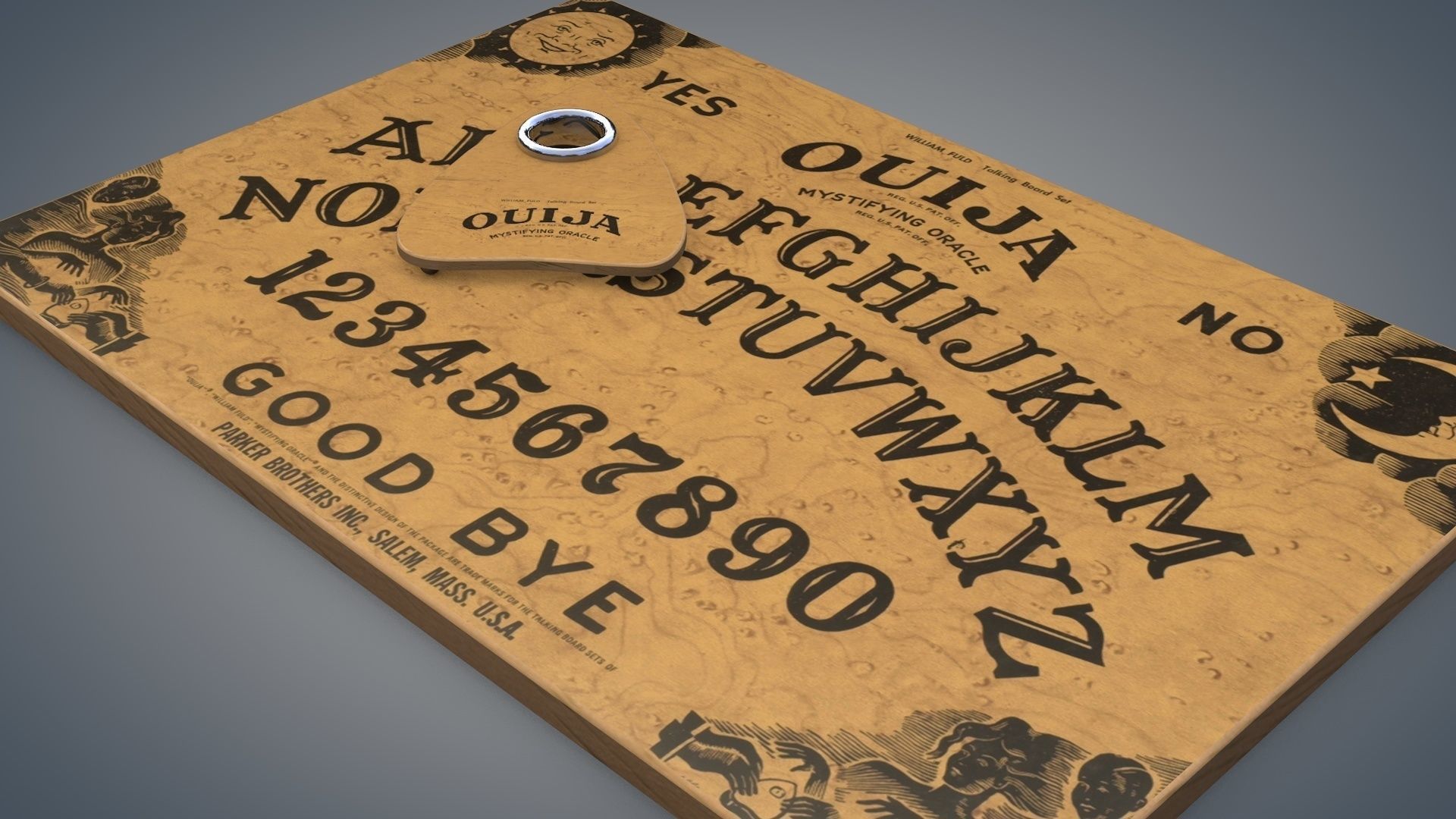 Ouija Board 3D model_6