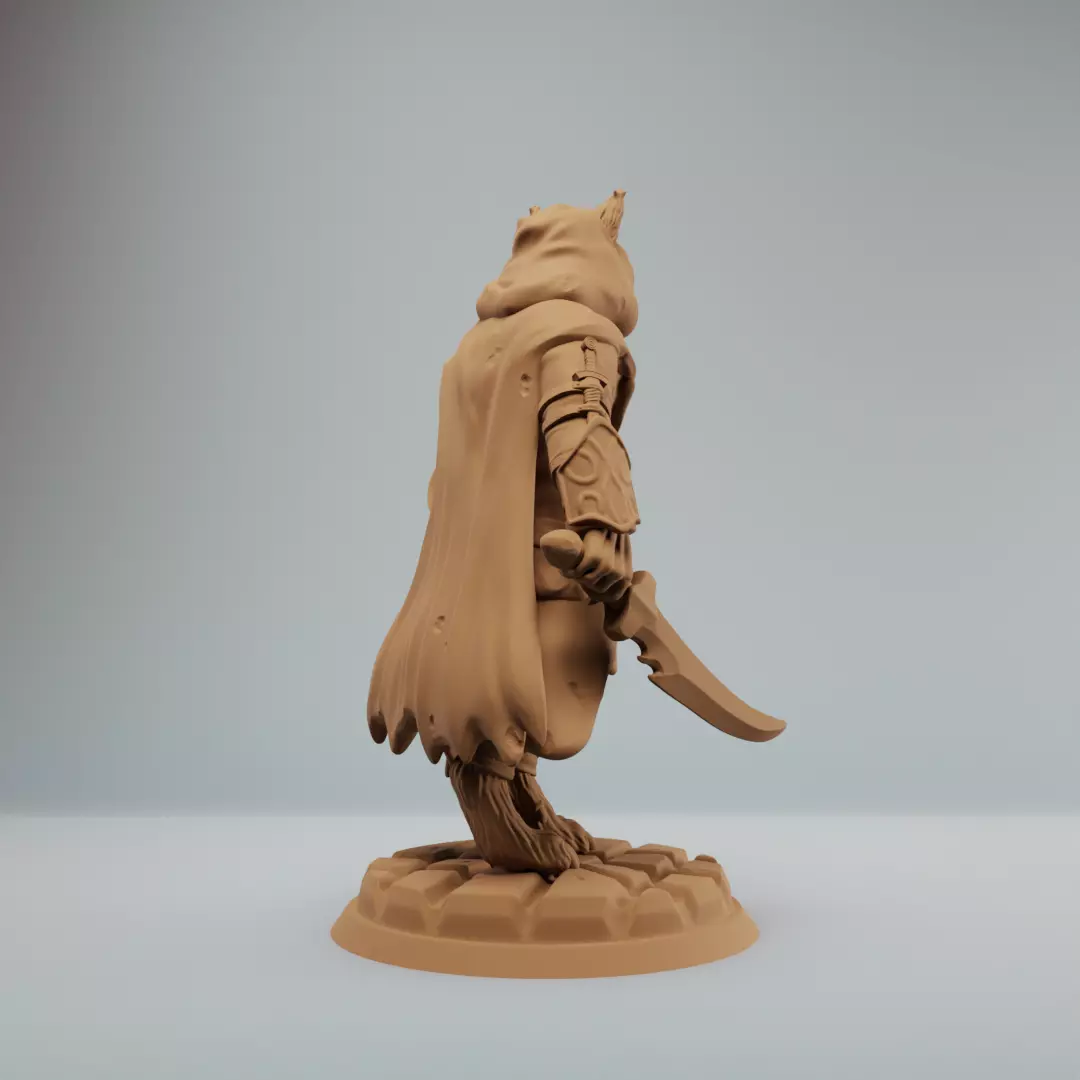 Tabaxi Rogue Tabaxi with knife  3D print model_2