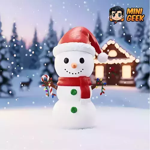 FREE Mini Geek Snowman Christmas Chibi