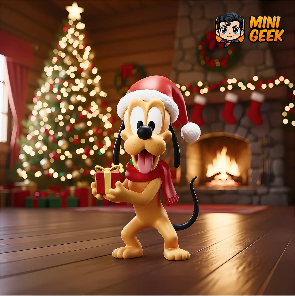 Mini Geek Pluto Christmas Chibi 3D print model_0
